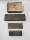 Vintage Lot Of Four Sharpening Stones Whet Stones. Unbranded. Various Grits.