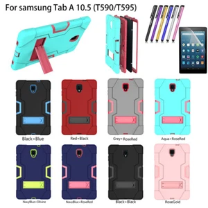 For Samsung Galaxy Tab A 10.5 T590/T595 Hybrid Rubber Shockproof Heavy Duty Case - Picture 1 of 66