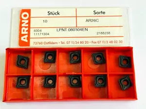 ARNO Inserti tornitura LPNT080304EN AR26C ORIGINALI per SC16... NUOVI 10 pz. - Foto 1 di 4