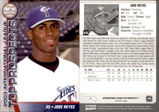 Jose Reyes 2003 Choice International League Top Prospects #26 RC Rookie Card