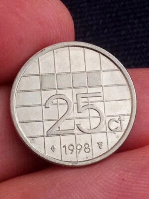 1998 25 Cent Beatrix Koningin - Netherlands 25 ct XF coin Kayihan coins  - Image 1 of 2