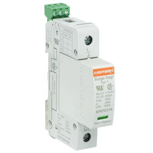 MERSEN STP120P07M, Surge-Trap, 120V Single Phase, DIN Rail Mount