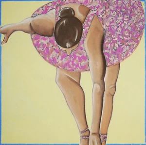Matteo Fieno Ballet + Water Lily quadro dipinto olio acrilico tecnica mista 2020 - Foto 1 di 5