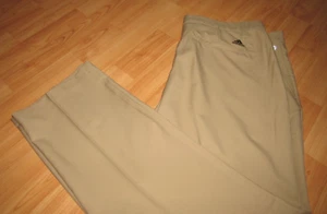 NWOT New ADIDAS Men's 40 X 30 Tan Golf Pants Microfiber Flat Front - Picture 1 of 5