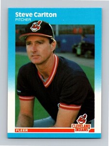 Steve Carlton 1987 Fleer Update #U-17 Indians HOF NM+
