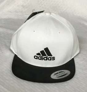 Adidas Men's White & Black Adjustable Snapback Baseball Cap Hat - Picture 1 of 6