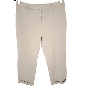 Pantalones Chicos Mujer Talla 1 (Medianos) Beige Tostado Pierna Recta Capri Sólido Recortado - Imagen 1 de 10