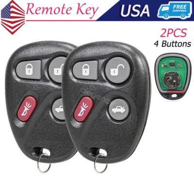 2 para 2001 - 2005 Cadillac Deville Buick LeSabre controle remoto chaveiro de entrada sem chave - Imagem 1 de 4