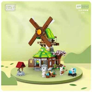 LOZ Windmill House(1050) Mini Building Block Gift Present Toy 1299PCS - Picture 1 of 4