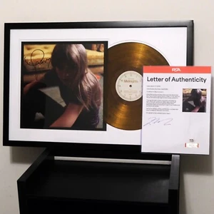 Taylor Swift signiert Midnights Mahagoni Vinyl Herz gerahmt Autogramm PSA/DNA LOA - Bild 1 von 4