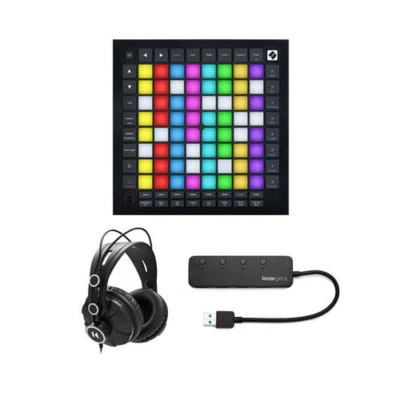 Novation Launchpad Pro MK3 with Over-Ear Headphones and Knox 3.0 4 Port USB Hub - Image 1 of 4