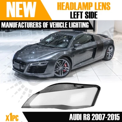 PARA AUDI R8 LADO PASAJERO IZQUIERDO FARO DELANTERO CUBIERTA LENTE 2007-2015 UK Foto 1 de 4