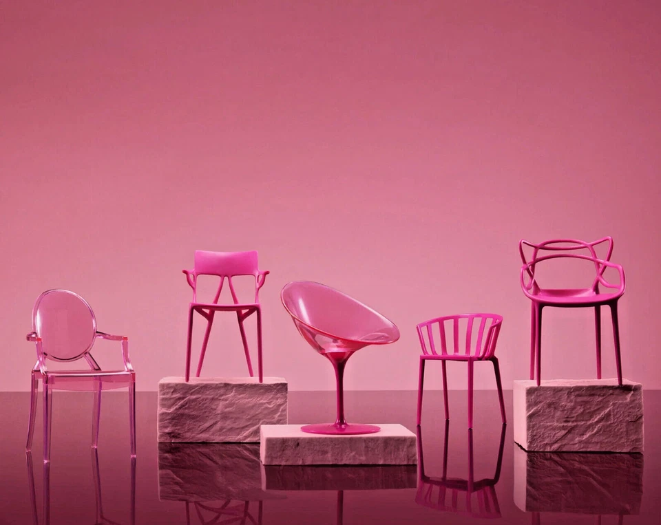 Mattel Creations BARBIE x KARTELL 5-Piece Doll Sized Chair Set Ships Overboxed