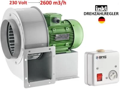 BNG Ventilatore radiale centrifugo ventilatore radiale ventilatore radiale TURBO 2600m3h+ regolatore 5A