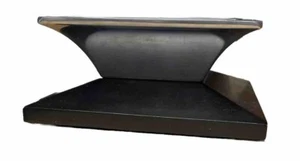 Waterford Clarion Candle Holder Aluminum Metal & Black Wood Hollow Ware Modern - Picture 1 of 8