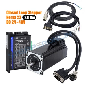 Nema23 Closed Loop Stepper Motor 4.2A 425oz Encoder D-Shaft+ Servo Driver CL57T - Bild 1 von 6