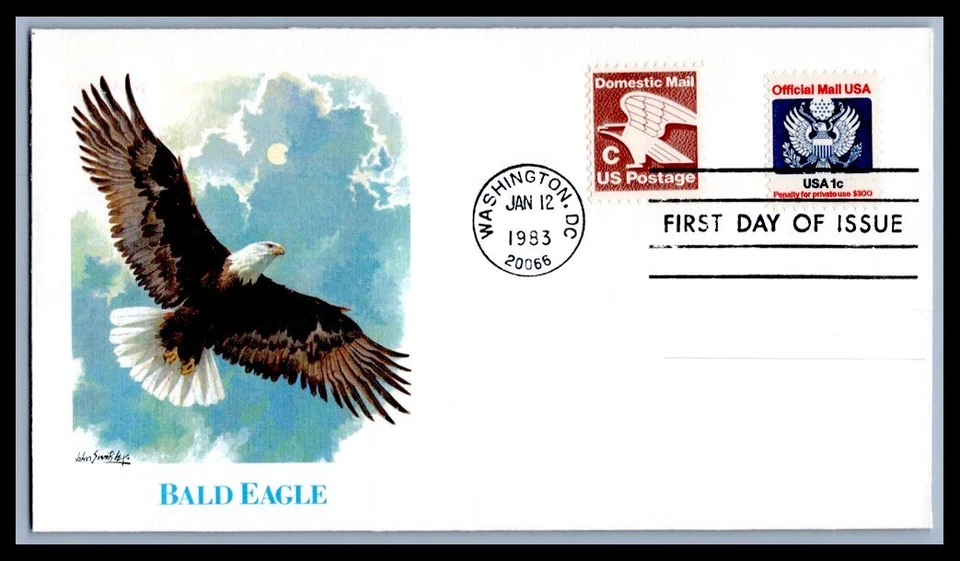 US FDC # O127 1c Official Eagle Fleetwood   1983, 0a250 - Image 1 of 1