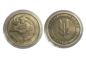 British Army UK Special Air Service WHO DARE WINS Kill or Capture Challenge Coin - Picture 1 of 3