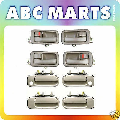 92-96 For Toyota Camry 4 Brown Inside 4 Beige 4M9 Outside Door Handle DS45 - Image 1 of 4
