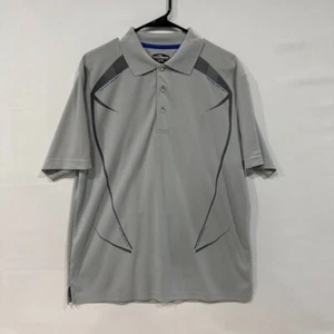 Grand Slam X Polo Shirt Men’s L Gray Black Geometric Print Golf Activewear - Picture 1 of 5