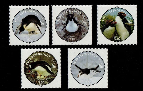 ROSS DEPENDENCY 2014 SG145-149 PENGUINS OF THE ANTARCTIC MNH Cover