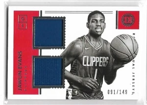 Jawun Evans 2017-18 Encased dual jersey #d 91 / 149    RC    LA Clippers - Picture 1 of 2