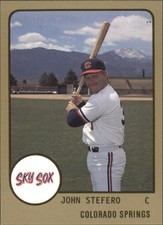 1988 Colorado Springs Sky Sox ProCards #1522 John Stefero Denton Maryland Card