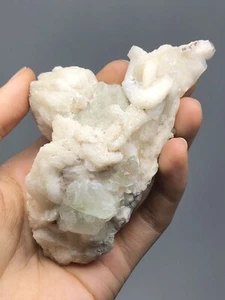 6,8 Unzen Zeolith Cluster grüner Apophyllit und pfirsichfarbener Stilbit N6 - Bild 1 von 12