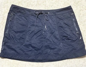 Nautica Skirt Women’s Size M Sporty Nylon Mini Athletic Casual Skirt Navy Blue - Picture 1 of 7