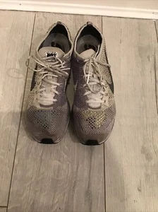 Nike Flyknit Racer Trainer grau Mix Größe 8 gebraucht verkauft wie gesehen ordentlicher Zustand - Bild 1 von 8
