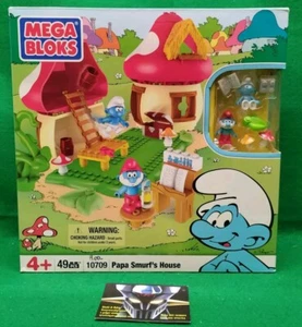 MEGA BLOKS # 10709 PAPA SMURF'S HOUSE Casa Del Grande Puffo, Puffi Peyo 2010 NEW - Imagen 1 de 5