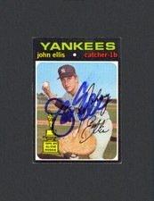 John Ellis 1971 Topps #263 - Yankees - Signed Autograph Auto (d. 2022)
