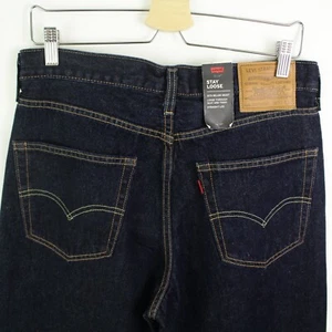 Levis Premium Stay Loose Fit Denim Jeans Size 30x32 NWT Mens Cotton Hemp Blue - Picture 1 of 12