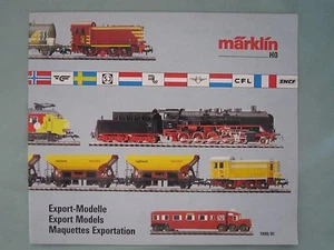 DV7406 CATALOGUE MARKLIN MAQUETTES EXPORTATION 1990 / 1991 HO BON ETAT - Imagen 1 de 2