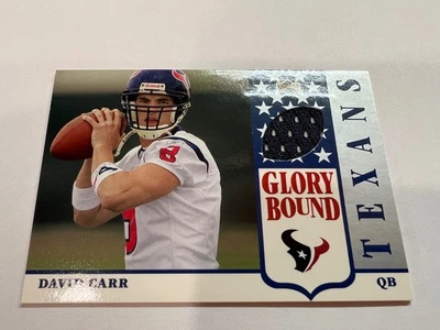 2002 UD Authentics David Carr Glory Bound Jersey Relic Card  - Image 1 of 2