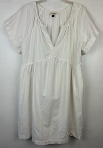 Universal Thread Dress Womens XXL White Linen Blend Mini 2XL Babydoll Casual - Picture 1 of 8