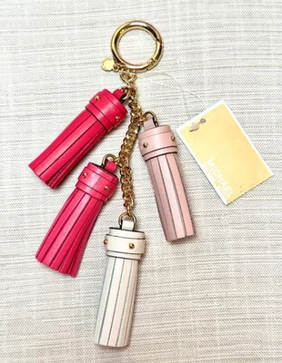 Michael Kors Dijes Cuero 32T8GF3N8T Borla En Cascada Herrajes Dorados Nuevo Con Etiquetas Rosa Foto 1 de 2