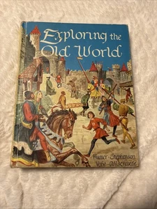 Vintage 1957 Exploring The Old World Hardcover Book New Unified Social Studies - Imagen 1 de 3
