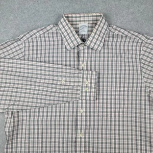 Brooks Brothers 346 Slim Fit Long Sleeve Button Up Shirt Men's Size 17 6/7 - Picture 1 of 7