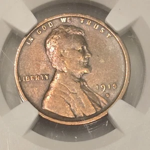 1915 S Lincoln Wheat Penny NGC Fine Semi Key Date - Picture 1 of 4