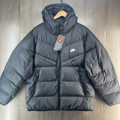 Nike Men's STORM-FIT Windrunner Puffer Hooded Jacket Black Size XL FB8185-010 - Image 1 of 4