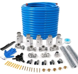 3/4 Zoll x 300 Fuß Druckluftleitungssatz für Shop/Garage HDPE-Aluminium mit Armaturen - Bild 1 von 8
