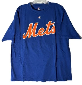 New York Mets Majestic Ike Davis Blue Jersey T-Shirt Size XL Excellent - Picture 1 of 5