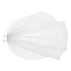  Bridal Veil With Comb: Two Tier Floral Embroidered Wedding Hair Accessories - - Picture 1 of 12