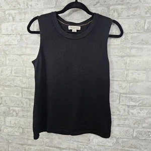 Top Coldwater Creek XS (4-6) tejido negro elástico 70 % seda - Imagen 1 de 6
