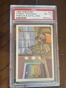 1958 Missiles & Satellites (Parkhurst) - #14 Cosmic Television - PSA 6 EX-MT - Imagen 1 de 3