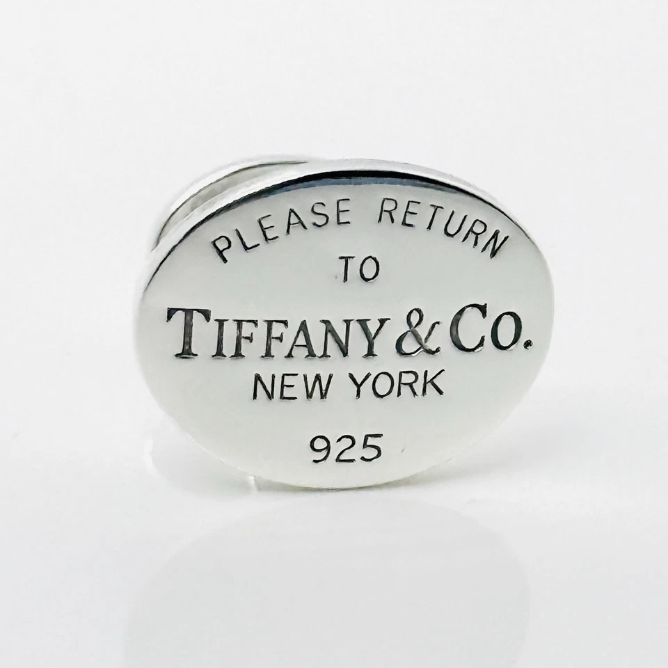 Gemelos ovalados Return to Tiffany en plata de ley 1 solo reemplazo para perdido Foto 1 de 1