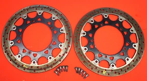07 08 2007 2008 Yamaha YZFR1 YZF R1 Front Brake Rotors STRAIGHT OEM - Bild 1 von 7