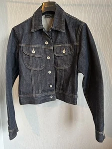 DKNY Jeans Designer Denim Jacket Size Large Made in Italy - Picture 1 of 7