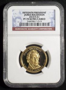 2010-S $1 Fifteenth President James Buchanan NGC PF-70 Ultra Cameo